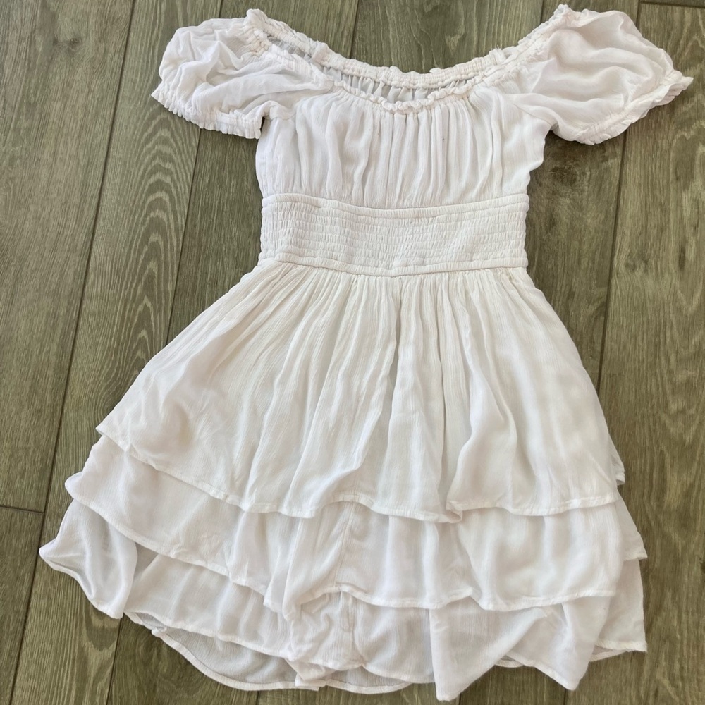 Hollister White Crinkle Skort Dress - Picture 2 of 4
